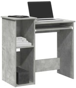 vidaXL Birou cu rafturi, gri beton, 84x40x78 cm, PAL