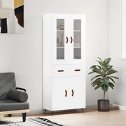 vidaXL Dulap înalt, alb, 69,5x34x180 cm, lemn compozit