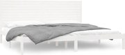 vidaXL Cadru de pat Super King, alb, 180x200 cm, lemn masiv