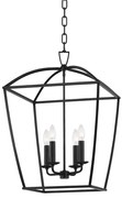 Lustra suspendata design felinar, Metal antic, BRYANT