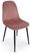 Scaun dining roz antic din catifea si metal, Irelia Bizzotto