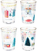 Set de 4 pahare de Crăciun Xmas House 500 ml