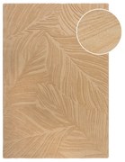 Covor din lână Flair Rugs Lino Leaf, 160 x 230 cm, maro deschis