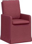 vidaXL Scaune de dining 2 pcs bordo 57 x 67 x 98 cm țesătură