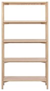 Bibliotecă în culoare naturală cu aspect de lemn de stejar 86x160x30 cm Braidwood – Actona