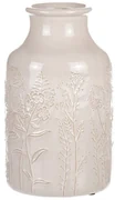 Vaza ceramică cu flori de câmp, bej, diametru 19cm x 31 cm