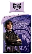 Wednesday Nevermore Academy set de lenjerie de pat 140x200cm, 70x90 cm