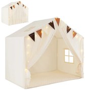 Cort de joacă cu lumini stelare, bej