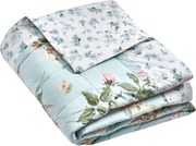 Cuvertură albastră matlasată 220x230 cm Avebury Floral – Catherine Lansfield