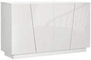 Dulap multifunctional HOMCOM cu 5 niveluri din PA alb cu polita reglabila pe 3 niveluri si baza inaltata, 150x40x88 cm | Aosom Romania