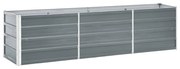 vidaXL Strat înălțat de grădină gri 240 x 40 x 45 cm oțel galvanizat