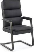 Scaun ADRIANO, negru, piele ecologica, 63x70x109 cm
