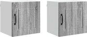 vidaXL Dulap de bucătărie cu raft 2 pcs Gri Sonoma 40 x 31 x 40 cm