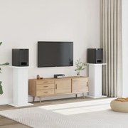vidaXL Suporturi difuzoare, 2 buc., alb, 30x30x80 cm, lemn prelucrat