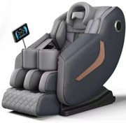 RESIGILAT- Fotoliu de Masaj GAIUS ULTRA PREMIUM – Tehnologie, Relaxare și Eleganță - AI Voice, Incalzire, Zero Gravity, difuzoare Bluetooth, Gri