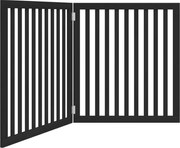 vidaXL Poartă pentru câini pliabilă 2 panouri negru, 160 cm, lemn plop