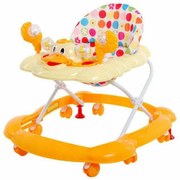 Premergator Reglabil in 3 Trepte NOVOKIDS™ Ratusca, Pliabil, 8 Roti, Cu Melodii, Portocaliu