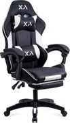 Scaun de gaming din stofa cu spatar rabatabil OFF 295 negru