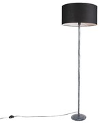 Lampă de podea gri cu abajur negru 50 cm - Simplo