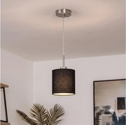 Brilagi - Pendul LED NUBILA pe cablu, 1xE27/60W/230V, Ø 14 cm, negru