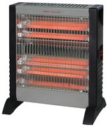 Radiator cu quartz ELITE EQH-0485, 1200W, 15 m², 4 incalzitoare, Negru/Gri