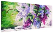 Tablou cu liliac în vază (120x50 cm), în 40 de alte dimensiuni noi