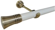 Galerie simpla fara inele CAPRI /25 - alb/aur antic (Alege marime: 120 cm)