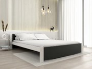 Pat IKAROS 160 x 200 cm, antracit/alb Saltele: Cu saltele Deluxe 10 cm, Somiera pat: Cu lamele drepte