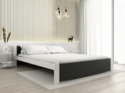 Pat IKAROS 160 x 200 cm, antracit/alb Saltele: Fara saltea, Somiera pat: Cu lamele drepte
