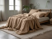 Lenjerie de pat din muselin PURELY maro deschis Dimensiunile lenjeriei: 80 x 80 cm | 155 x 220 cm