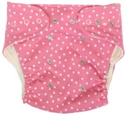 Mamatti Set scutece pânză EKO - chiloți + 2 x scutec, Prinţesă Punct, roz 5-14 kg