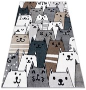 Covor FUN Gatti pentru copii, pisici, animale, colorat multi