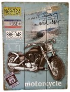 Tablou ROUTE 66 - MOTORCYCLE, 30x40cm