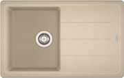 Chiuveta bucatarie compozit Franke Basis Avena 1 cuva cu picurator 78x50 cm reversibila finisaj bej mat