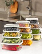 Set cutii de depozitare (12 piese), Hermia, Culoare: Gri