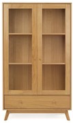 Vitrină în culoare naturală cu aspect de lemn de stejar 100x170 cm Kensal – Woodman