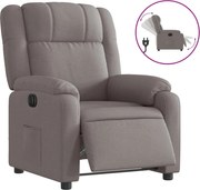 vidaXL Fotoliu rabatabil electric, gri taupe, material textil