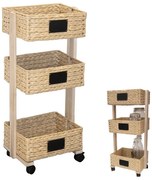 Raft cu 3 cosuri impletite COOK