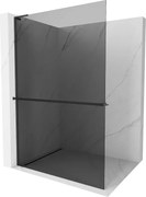 Mexen Kioto+ L perete de duș cu raft Walk-in 80 x 200 cm, grafit, negru - 800-080-123-70-40