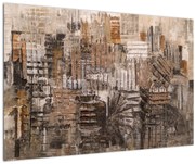 Tablou - Abstract, nuanțe maro (90x60 cm)