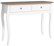 HOMCOM Masă Consolă Modernă cu 2 Sertare, Consolă de Intrare din MDF și PAL, 100x35x76,5 cm, Alb | Aosom Romania