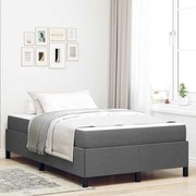 vidaXL Pat cu arcuri Gri închis și Negru 120 x 190 cm