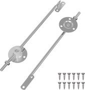 vidaXL Hingă cu suport pentru capac 2 pcs Argintiu 194 x 36 x 18 mm