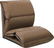 vidaXL Scaun de podea pliabil, gri taupe, microfibră