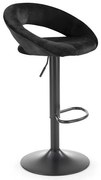 Scaun de bar H102 velvet negru