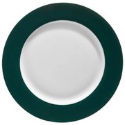 Farfurie portelan, plata, verde/alb, 27 cm, aura g