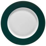 Farfurie portelan, plata, verde/alb, 27 cm, aura g