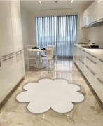 Covor, Daisy Plush, 80x80 cm, Alb