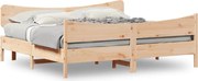 vidaXL Cadru de pat fără saltea, 200x200 cm, lemn masiv pin
