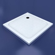 Dotty 100x100x5 cm pătrat acril Cădiță de duș, cu sifon inclus